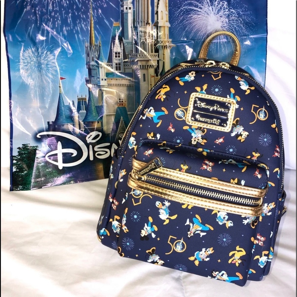 WDW 50th Anniversary Loungefly Backpack - Picture 1 of 4